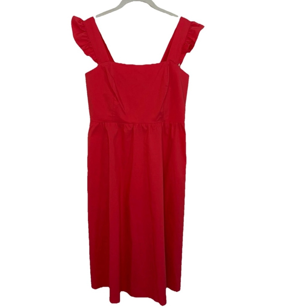 52Seven Dress NWT Coral Pink Sun Dress A Line Ruffle Straps Women’s Size 6